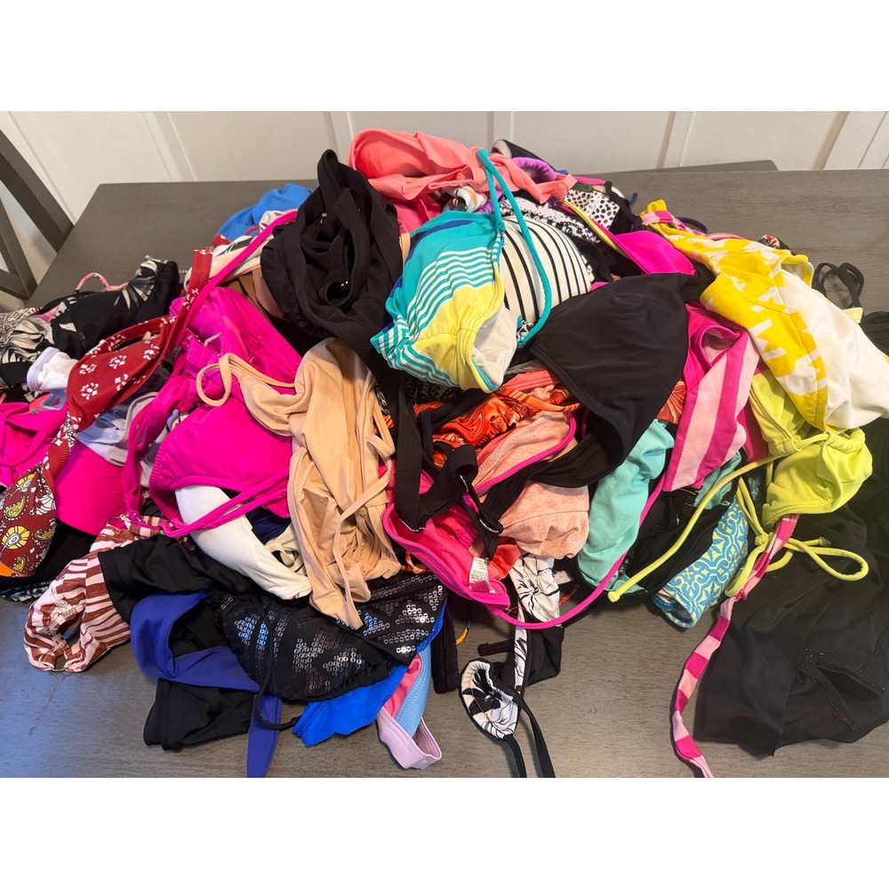 lot of 50 swimsuit bikini tops with minor flaws